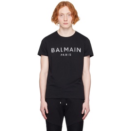 발망 Balmain Black Printed T-Shirt 231251M213010