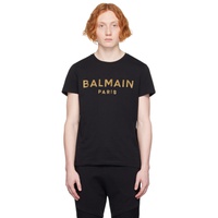 발망 Balmain Black Printed T-Shirt 231251M213011