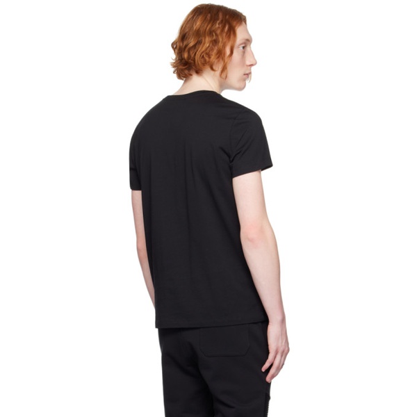 발망 발망 Balmain Black Printed T-Shirt 231251M213011