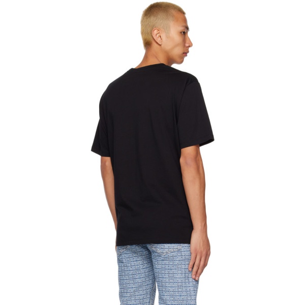 발망 발망 Balmain Black Flocked T-Shirt 231251M213016
