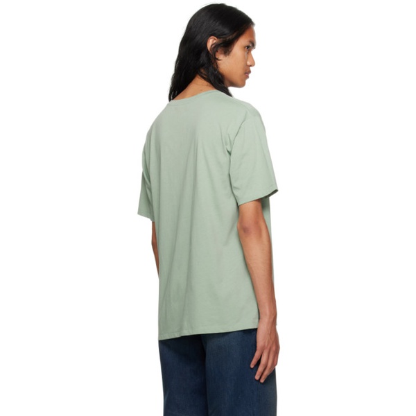 발망 발망 Balmain Green Printed T-Shirt 231251M213059