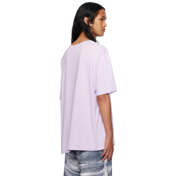 발망 발망 Balmain Purple Bonded T-Shirt 231251M213070