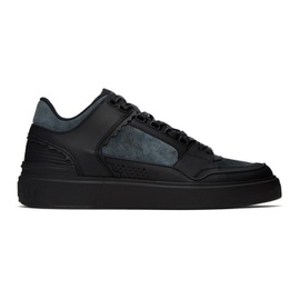 발망 Balmain Black B-Court Mid-Top Sneakers 231251M237032