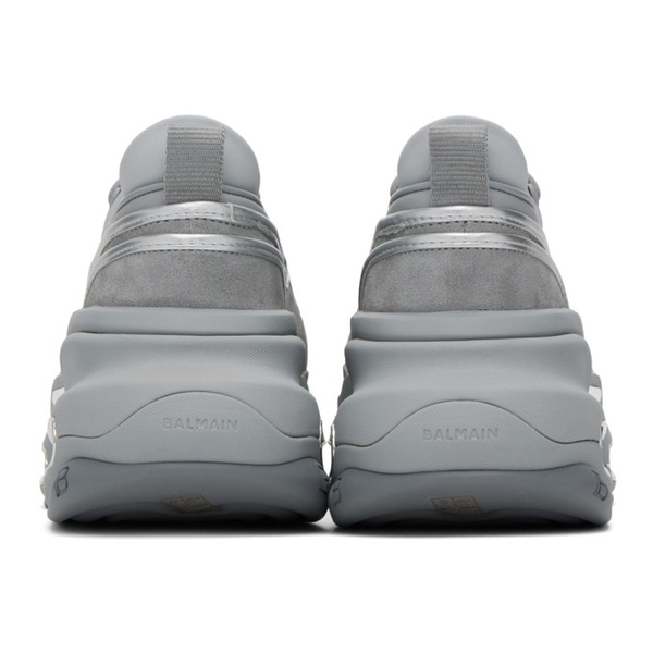 발망 발망 Balmain Gray B-Bold Sneakers 231251M237054