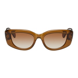랑방 Lanvin Brown Cat-Eye Sunglasses 231254F005002
