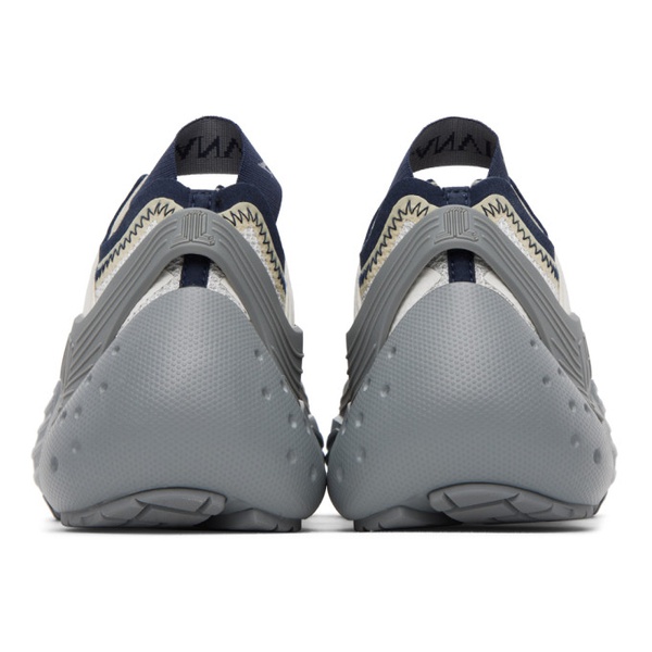  랑방 Lanvin SSENSE Exclusive Gray & Navy Flash-X Sneakers 231254F128029