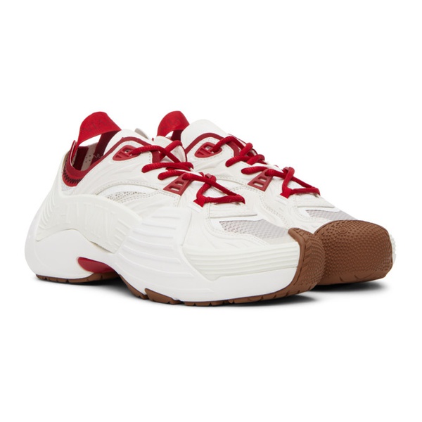  랑방 Lanvin SSENSE Exclusive Red & White Flash-X Sneakers 231254F128030