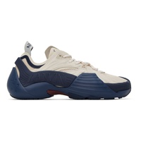 랑방 Lanvin 오프화이트 Off-White & Navy Flash-X Sneakers 231254M237096