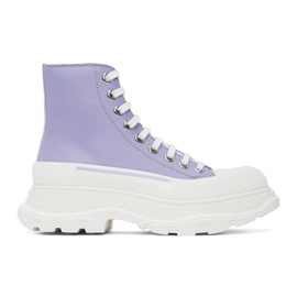 알렉산더맥퀸 Alexander McQueen Purple Tread Slick Sneakers 231259F127007