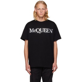 알렉산더맥퀸 Alexander McQueen Black Printed T-Shirt 231259M213004