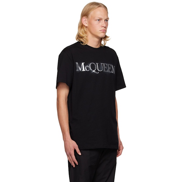 알렉산더 맥퀸 알렉산더맥퀸 Alexander McQueen Black Printed T-Shirt 231259M213004