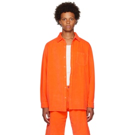 ERL Orange Spread Collar Shirt 231260M192064