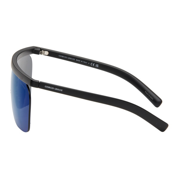 아르마니 조르지오 아르마니 Giorgio Armani Black Neve Shield Sunglasses 231262M134010