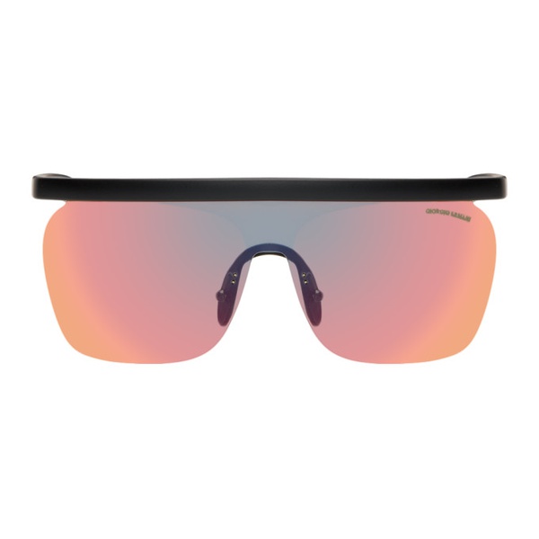 아르마니 조르지오 아르마니 Giorgio Armani Black Neve Shield Sunglasses 231262M134010