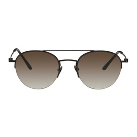조르지오 아르마니 Giorgio Armani Black Oval Sunglasses 231262M134016