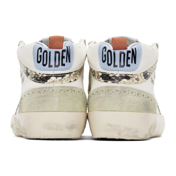 골든구스 골든구스 Golden Goose SSENSE Exclusive White & Gray Mid Star Sneakers 231264F127001