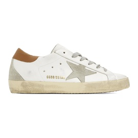 골든구스 Golden Goose White & Brown Super-Star Classic Sneakers 231264M237010