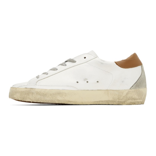 골든구스 골든구스 Golden Goose White & Brown Super-Star Classic Sneakers 231264M237010