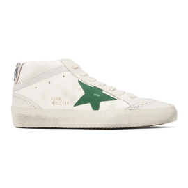 골든구스 Golden Goose 오프화이트 Off-White & Green Mid Star Sneakers 231264M237018