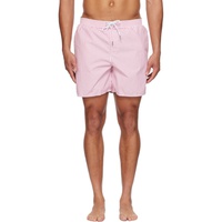 라코스테 Lacoste Pink Striped Swim Shorts 231268M208005