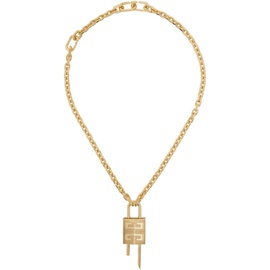 지방시 Givenchy Gold 4G Padlock Necklace 231278F023001