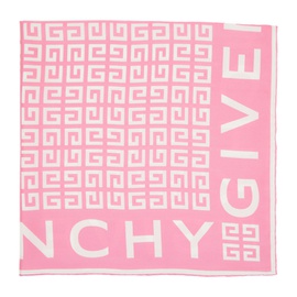 지방시 Givenchy Pink & White 4G Scarf 231278F029003