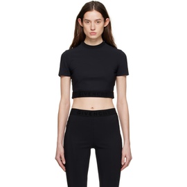 지방시 Givenchy Black Cropped T-Shirt 231278F110000