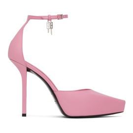 지방시 Givenchy Pink G-Lock Platform Heels 231278F122005