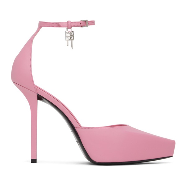 지방시 지방시 Givenchy Pink G-Lock Platform Heels 231278F122005