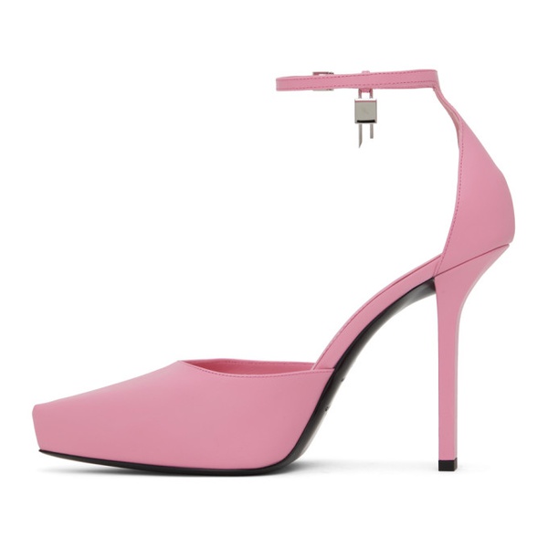 지방시 지방시 Givenchy Pink G-Lock Platform Heels 231278F122005