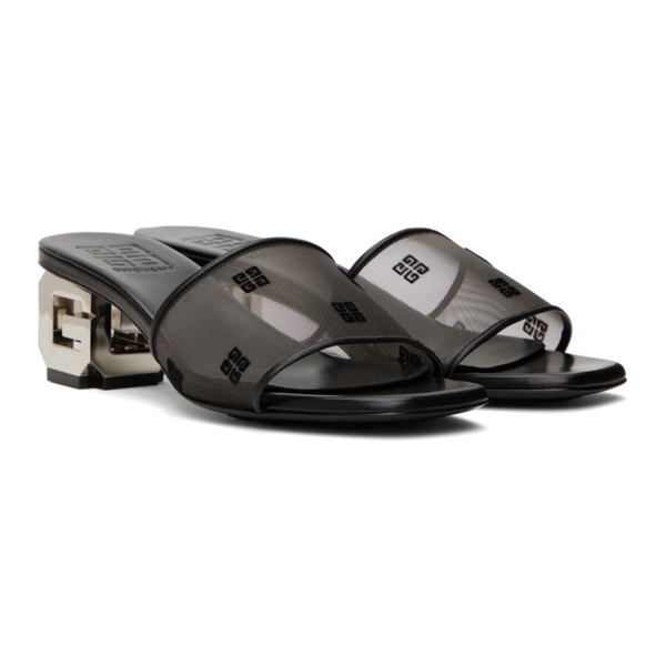 지방시 지방시 Givenchy Black G Cube Heeled Sandals 231278F125007