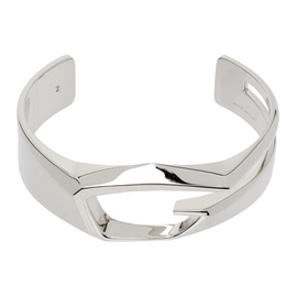 지방시 Givenchy Silver G Cut Cuff Bracelet 231278M142009