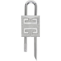 지방시 Givenchy Silver Small 4G Padlock Keychain 231278M148001