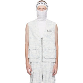 지방시 Givenchy White & Gray Camo Vest 231278M180011