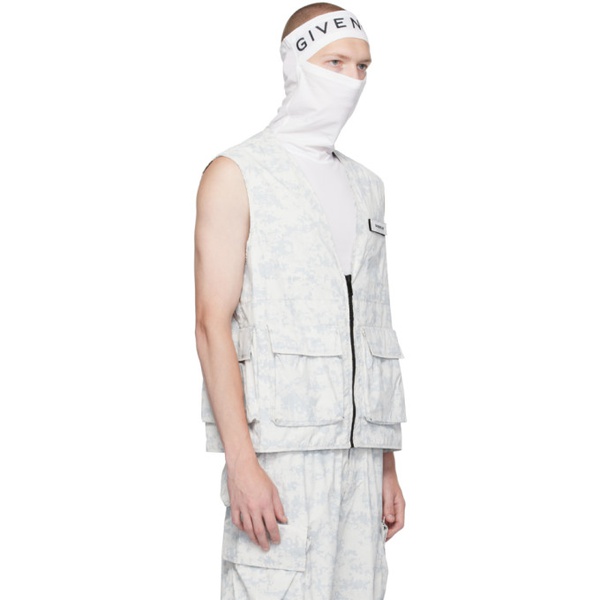 지방시 지방시 Givenchy White & Gray Camo Vest 231278M180011
