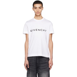 지방시 Givenchy White Archetype T-Shirt 231278M213012
