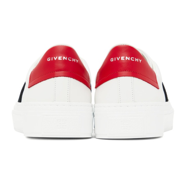 지방시 지방시 Givenchy White & Red City Sport Sneakers 231278M237005