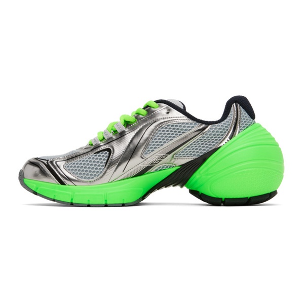 지방시 지방시 Givenchy Silver & Green TK-MX Sneakers 231278M237027