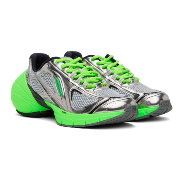 지방시 지방시 Givenchy Silver & Green TK-MX Sneakers 231278M237027