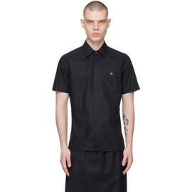 비비안 웨스트우드 Vivienne Westwood Black Embroidered Shirt 231314M192002