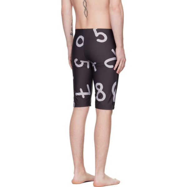  비비안 웨스트우드 Vivienne Westwood Black Printed Swim Shorts 231314M208010