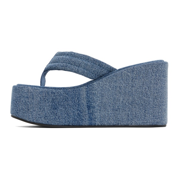  코페르니 Coperni Blue Wedge Sandals 231325F124003