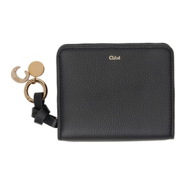 Chloe Black Alphabet Zip Compact Wallet 231338F040022