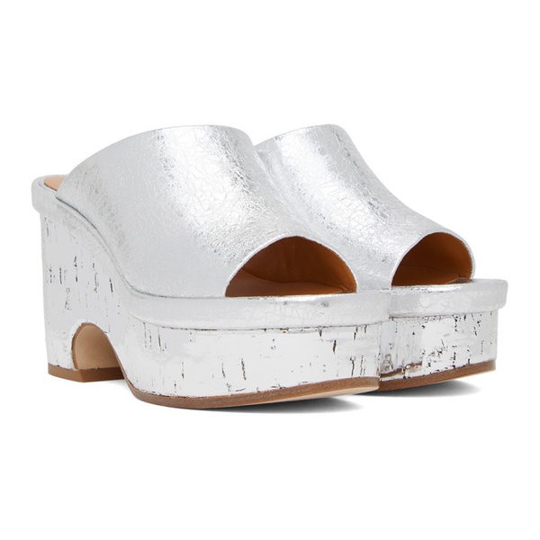 끌로에 Chloe Silver Oli Platform Heeled Sandals 231338F125007