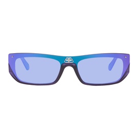발렌시아가 Balenciaga Purple Shield Sunglasses 231342F005055