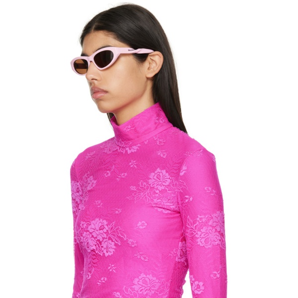 발렌시아가 발렌시아가 Balenciaga Pink Twisted Sunglasses 231342F005088