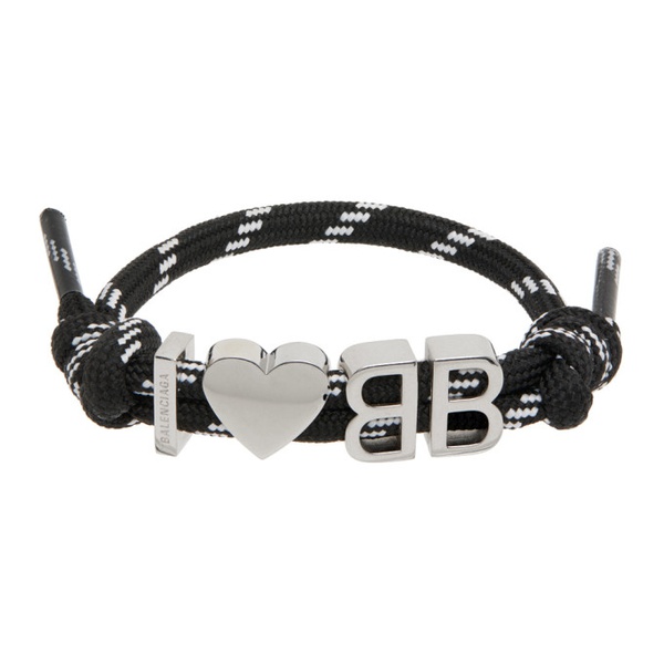 발렌시아가 발렌시아가 Balenciaga Black Cord Bracelet 231342F020004