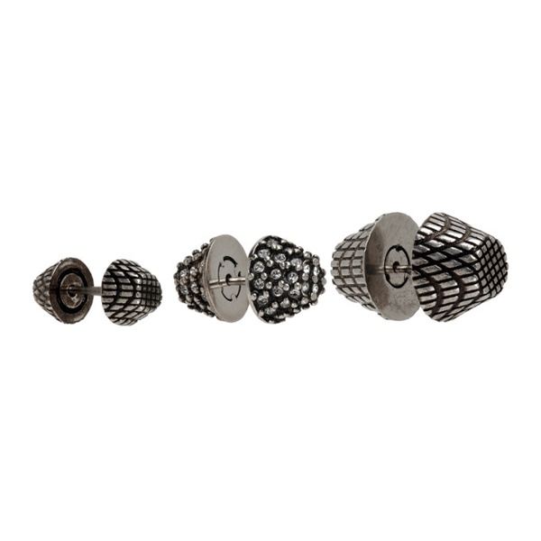 발렌시아가 발렌시아가 Balenciaga Silver Cagole Earrings Set 231342F022024