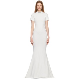발렌시아가 Balenciaga White Embroidered Maxi Dress 231342F055003