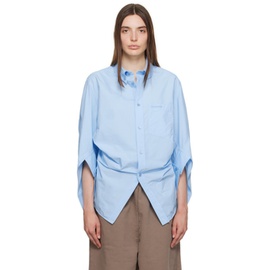 발렌시아가 Balenciaga Blue Swing Twisted Shirt 231342F109000